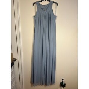AZAZIE Ruelle Dusty Blue Chiffon Bridesmaid Formal Gown Dress AZ2238589 Size A16